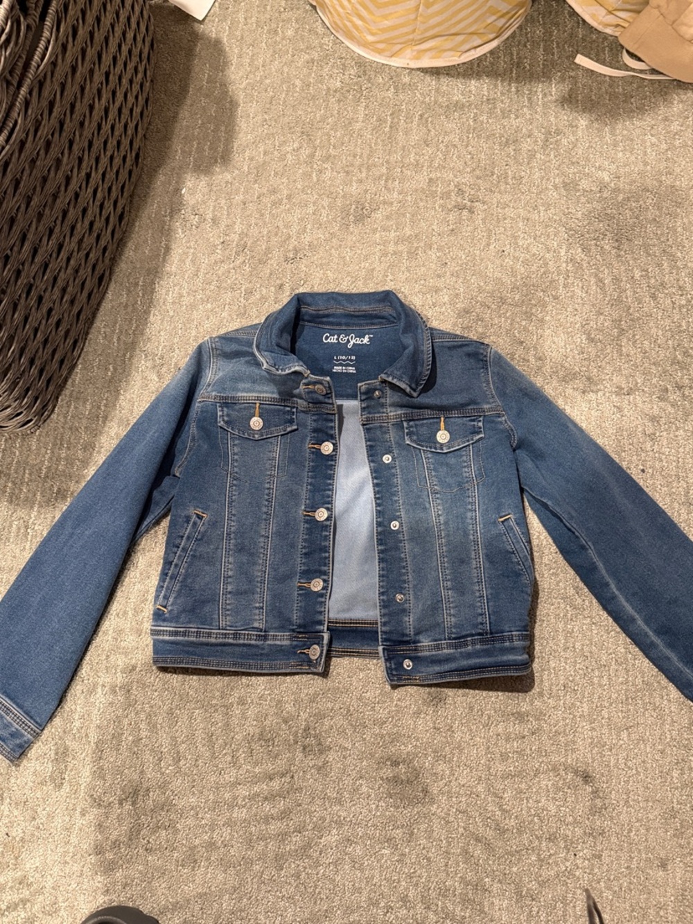 Cat & Jack Dark Blue Denim Jean Jacket for Kids